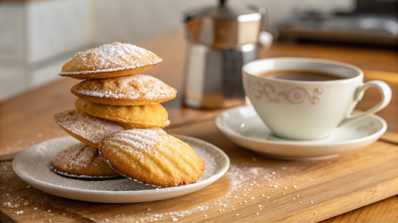Easy madeleine cookies recipe using cream