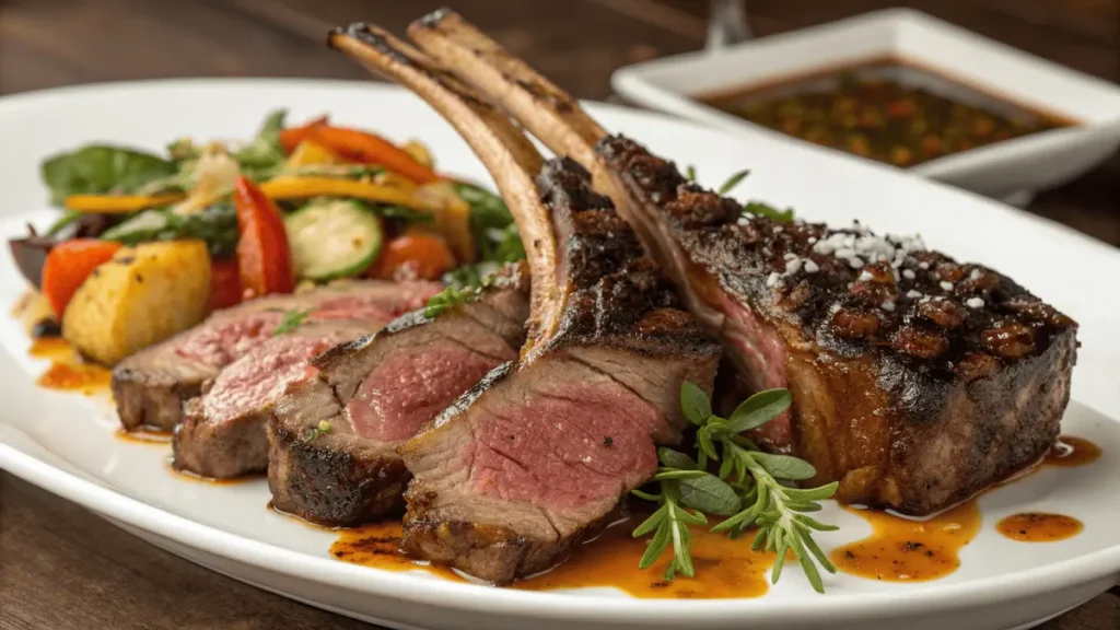 Zero-carb carnivore dinners with ribs, ribeye steak, and lamb chops