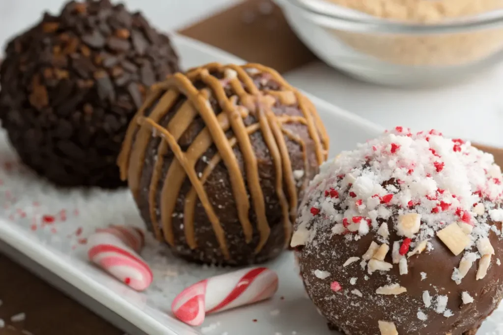 Chocolate Rice Krispie Balls in different flavor variations