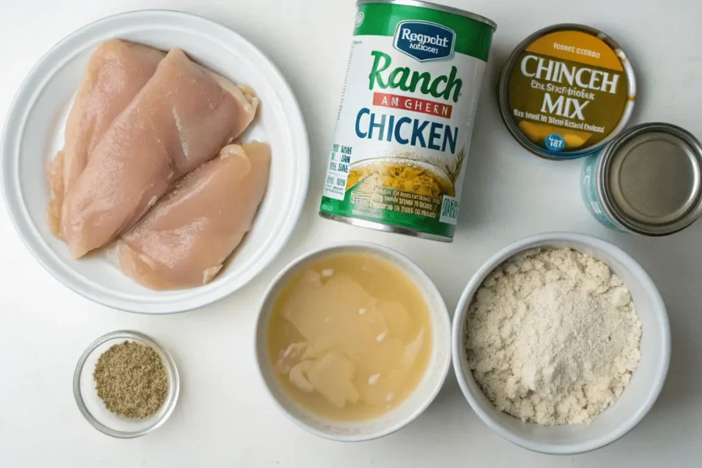 The 4 ingredients you need for Crockpot Ranch Chicken