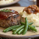 mini meatloaf dinner with mashed potatoes