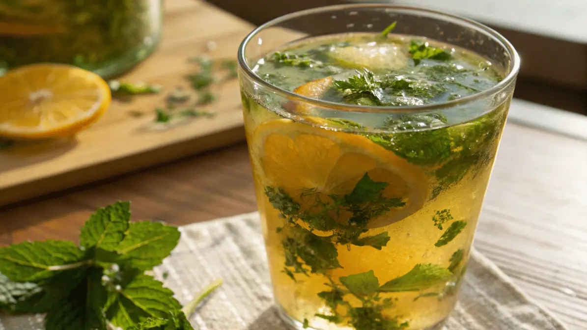 Natural mounjaro recipe herbal drink with turmeric and ginger