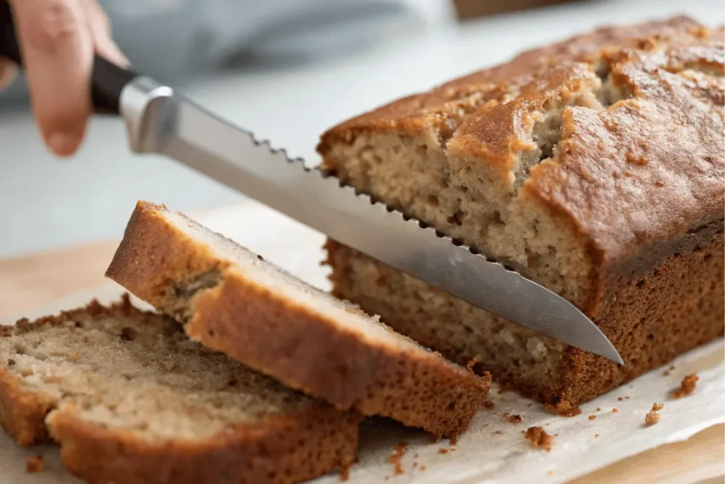 how to slice super slice banana bread