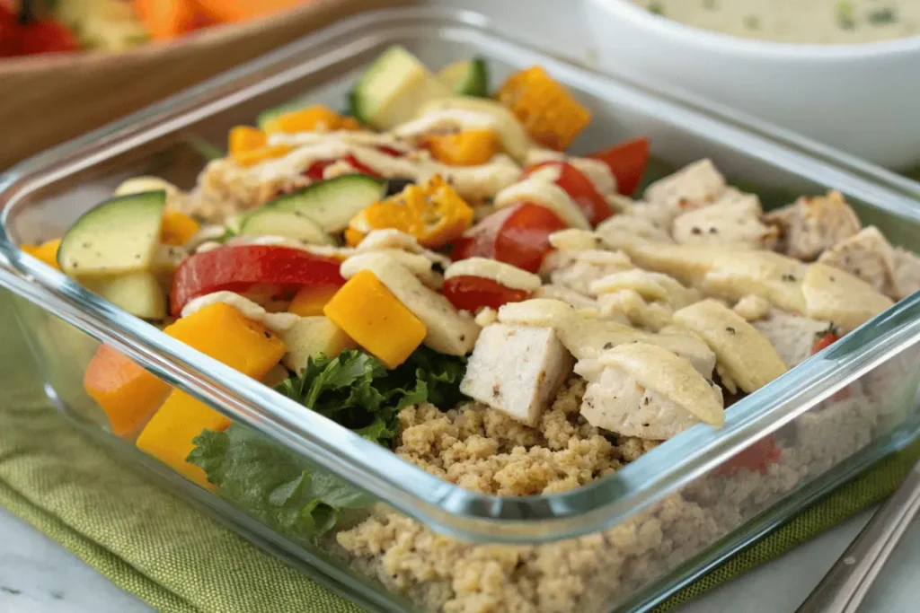 turkey quinoa power meal prep bowl