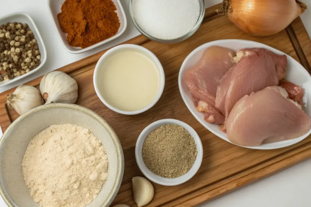 Ingredients for smothered chicken recipe