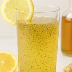 Natural Zepbound drink in a clear glass with lemon slice
