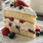 Publix Chantilly Cake Recipe with Almond Vanilla Cake and Fresh Berries